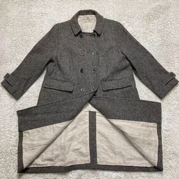 네스트로프 그레이 스텐카라 코트 더블 브레스트 코트 울 트위드