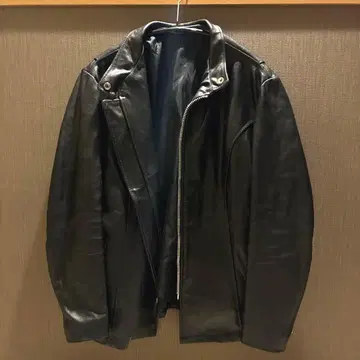 USA 가죽 자켓 J.C. Penney 블랙 천연 가죽 빈티지