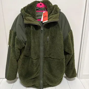 KRIFF MAYER 샤기 보아 플리스 후드 자켓 카키 L