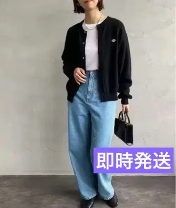 새상품 단톤 니트 가디건 블랙 가디건 M 사이즈 모헤어 조