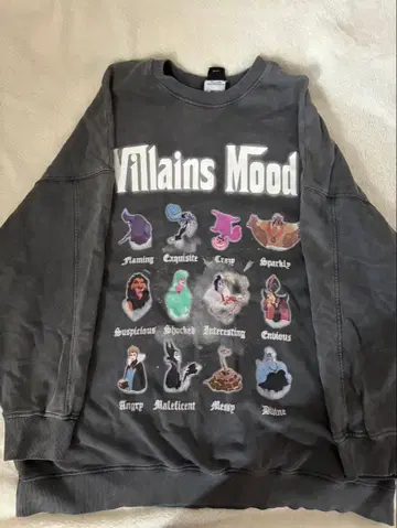 레어 Bershka Villains 디즈니 빌런즈 맨투맨