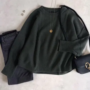 컨디션 최상 스픽 앤 스팬 돌먼 롱 리브 니트 울 일본제