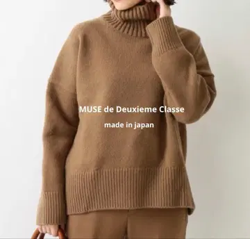 일본제 뮤즈 드 듀엠 클래스 캐시미어 혼방 터틀넥 정가 30000