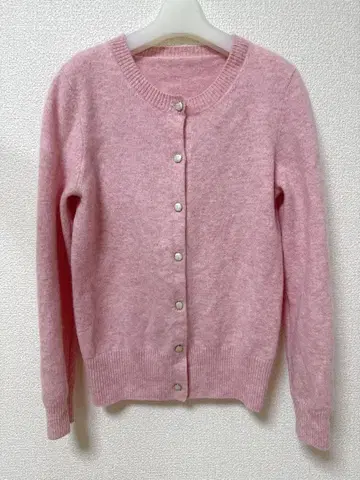[ 미니멀리스트 ] 캐시미어 니트 가디건 핑크 S 사이즈