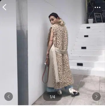 Ameri VINTAGE 비대칭 퍼 베스트