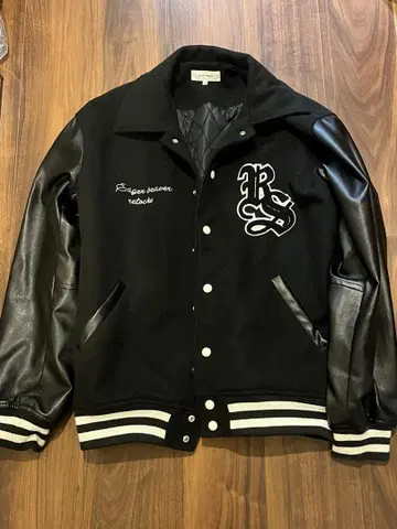 MONO-MART 블랙 바시티 자켓 M 사이즈