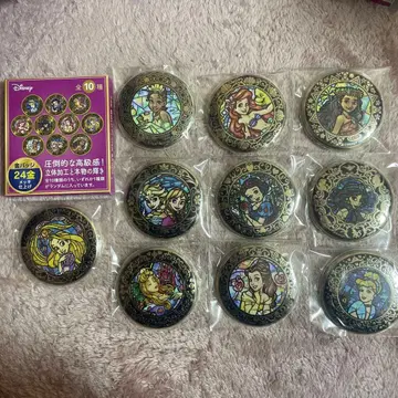 Disney 프린세스 금 배지 전 10종