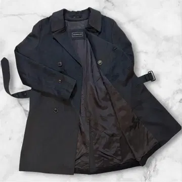 투모로우랜드 캐시미어 울 코트 벨트 포함 차콜 그레이 46