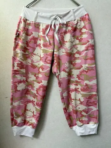 #3558 MIKANO 카모플라주 패턴 조거 팬츠 핑크 계열 M 프리