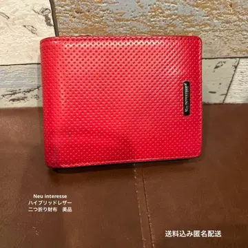 Neu interesse 하이브리드 가죽 접이식 지갑 새상품급
