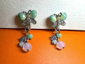 ANNA SUI 민트 그린 나비 디자인 귀걸이