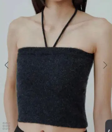 yo BIOTOP cashmere halter bare top GRAY