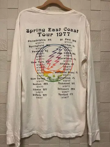 Grateful Dead 1977 투어T 긴팔T셔츠 구제 의류