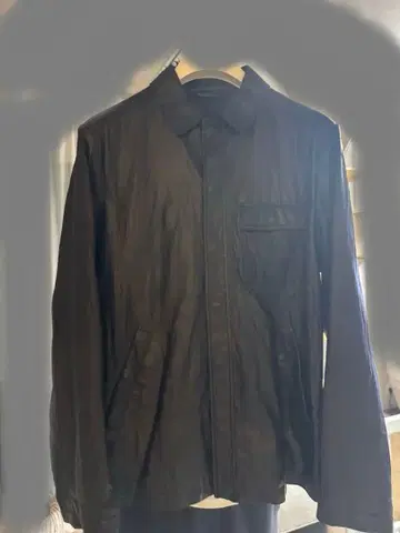 [미사용] 조셉옴므 남성용 양가죽 가죽 자켓 램 가죽 48 블랙