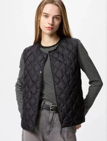 퍼프 테크 퀼팅 베스트 / 웜 패디드 블랙 M