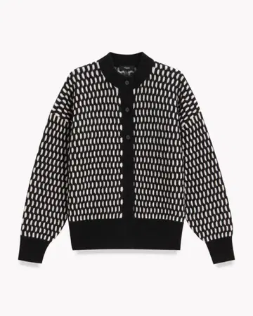 띠어리 LANA CASH PLAITED CABLE CARDI 블랙 S