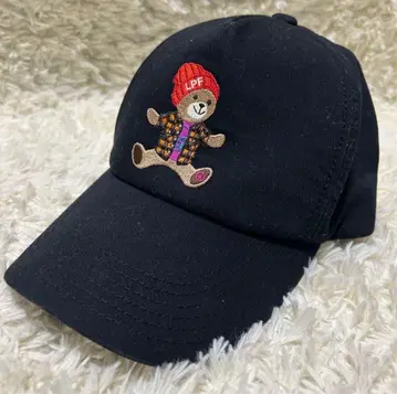 루시앙페라피네 캡 모자 베어 큐빅 곰 스컬 블랙