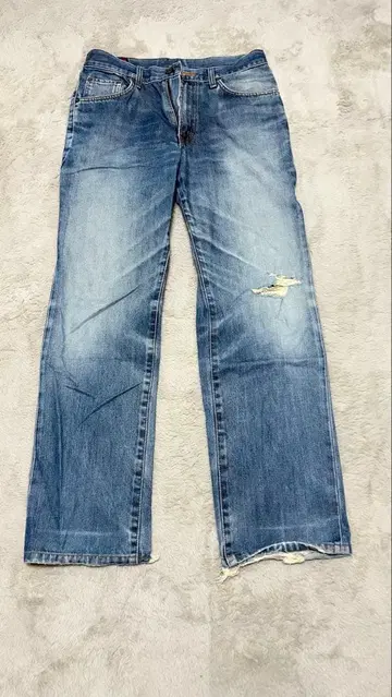 EDWIN 503Z 라이트 블루 데미지 데님