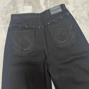 CRANK SEOUL STUD WIDE JEANS_BLACK