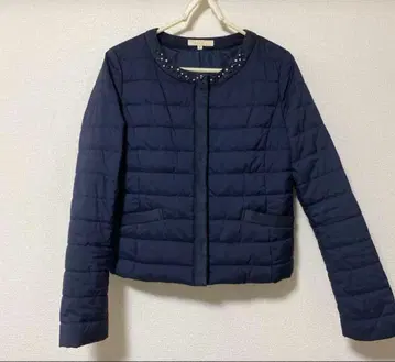 비쥬 부착 블루종 프로포션 네이비