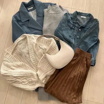 fifth 5점 + 가방 코트 니트 원피스 니트 가디건