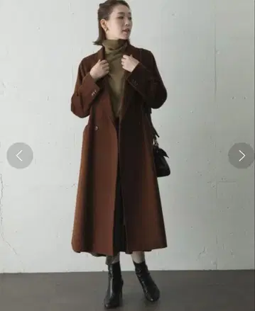 URBAN RESEARCH ROSSO 브라운 체스터 코트