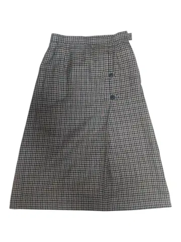브라운 하운드투스 무늬 스커트