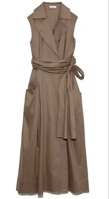 FRAY I.D 린넨 혼방 슬리브리스 원피스