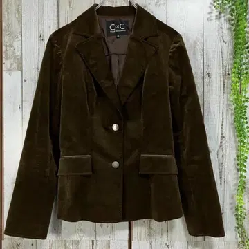 쿠 드 샹스 벨로아 테일러드 자켓 여성용 브라운