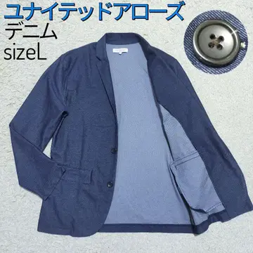 [ 성숙 캐주얼 ] 유나이티드 애로우즈 자켓 데님 스트레치 남색 L