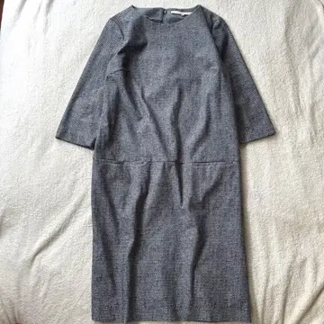 자유구 올 패턴 롱 원피스 그레이 사이즈 40