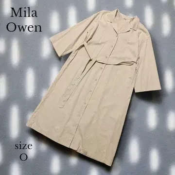 [ Mila Owen ] 밀라 오웬 스탠 칼라 롱 코트 O 베이지