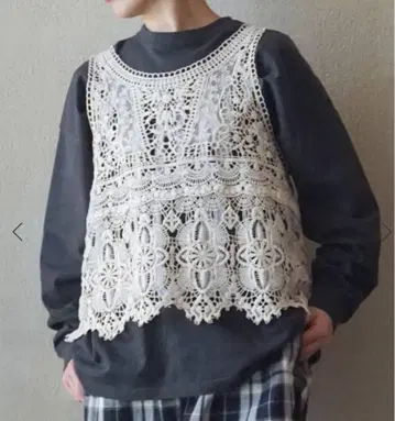 새상품급 저널 스탠다드 랙스 레이스 MIX 슬리브리스 블라우스