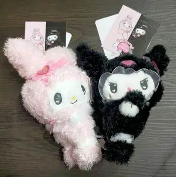 산리오 마이멜로디 쿠로미 봉제 인형 마스코트 2점