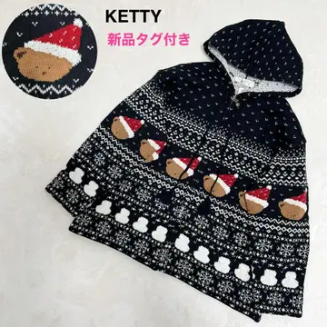 [ 새상품 ] KETTY 니트 후드 부착 크리스마스 패턴