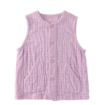 [ UCHINO ] 마쉬멜로우 와플 거즈 노카라 베스트 룸웨어