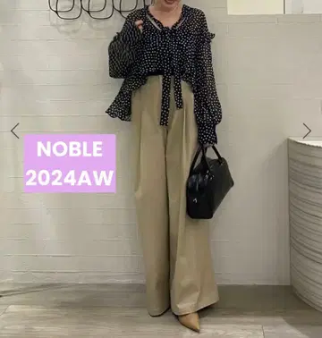 [택 포함 새상품] NOBLE 볼 체인 와이드 팬츠