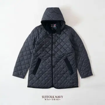 라벤햄 퀼팅 자켓 후드 부착