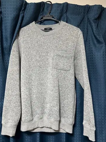 그레이 포켓 부착 긴팔 스웨터(Beams)