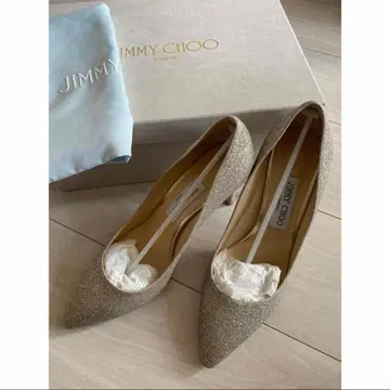 [ 새상품급 ] JIMMY CHOO 글리터 펌프스 로미 85 24.5