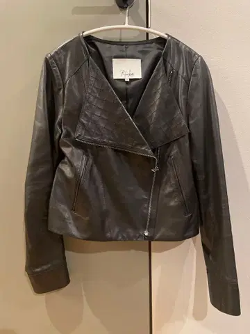 palinka 램 가죽 더블 라이더 자켓 블랙 36