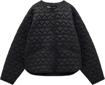 ZARA 하트 퀼팅 자켓 블랙
