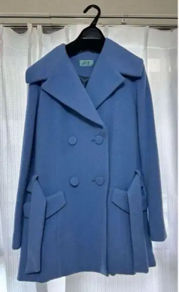 코트 블루 deicy 프리 사이즈 피 코트