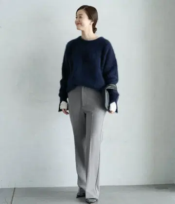 이에나 워셔블 속기모 세미 플레어 팬츠