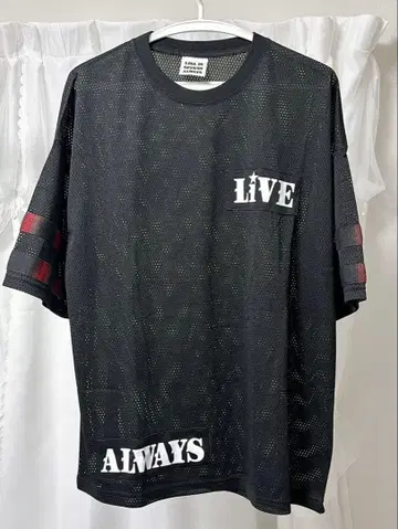 LiSA SPiNNS 콜라보 셔츠 메쉬 블랙 프리 사이즈