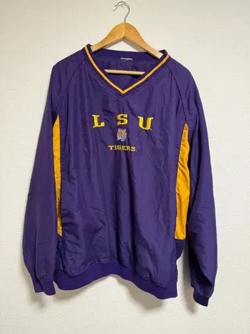 LSU Tigers 나일론 자켓 보라색/옐로우 컬러