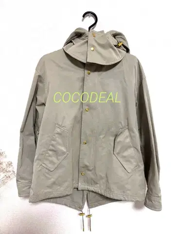 [ 새상품급 ] [ COCODEAL ] 카키 후드 부착 마운틴 후드티