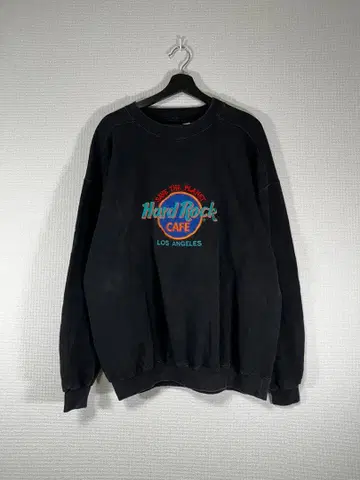 90s 하드 록 카페 맨투맨 XL 블랙 로스앤젤레스