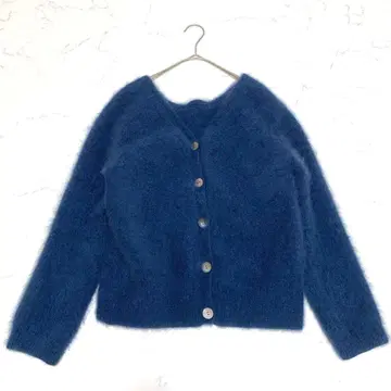 [라쿤 100%] 릴리린 V넥 니트 가디건 쉘 버튼 네이비 컬러