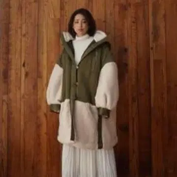 ETRE TOKYO 밀리터리 보아 코트 야노 미키코 콜라보 에트레